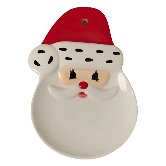 Hallmark Christmas Santa Ceramic Cookie Plate and Kitchen Towel Believe In Magic - Picture 2 of 10